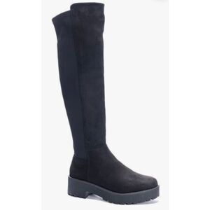 Dirty Laundry Knee High‎ Boots Womens Black Platform Size 6.5 Side Zip Closure